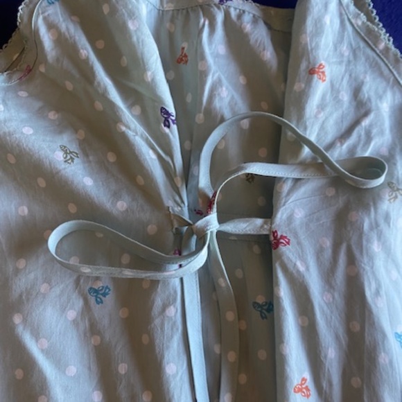 Petit Bateau (Luxury Brand) Mint Green Polka Dot Print Dress Girls Medium - Picture 4 of 4